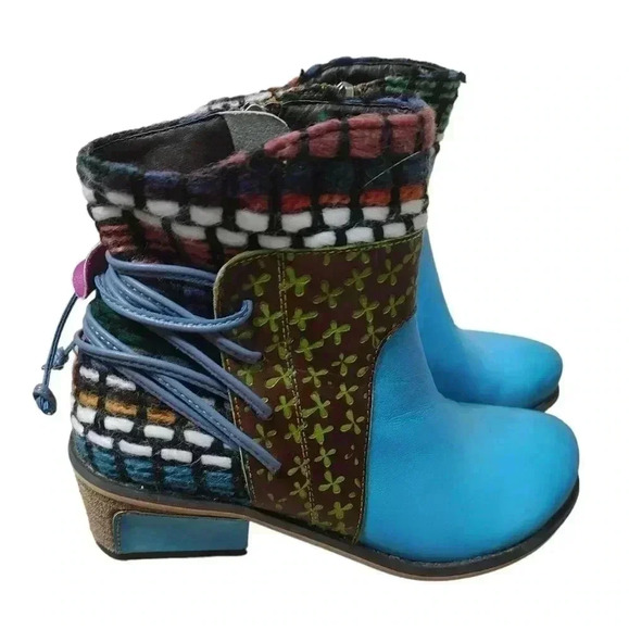 Socofy Women's Bohemian Ankle Boots - Picture 1 of 5